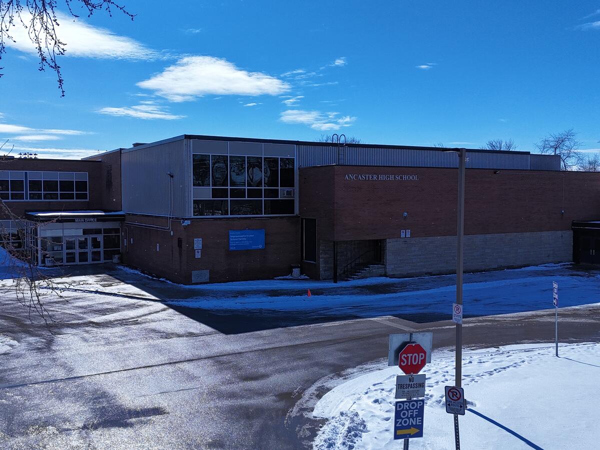 photo of the exterior of Ancaster High